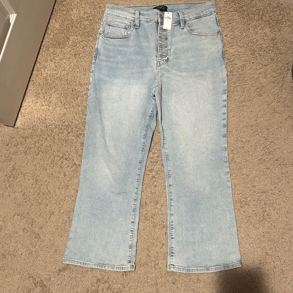 NWT Banana Republic Cropped Light Blue Women's Jeans Bootcut size 30